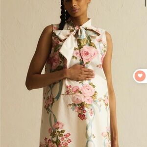 Nothing Fits But floral bow mini ribbon dress maternity baby shower wedding gues